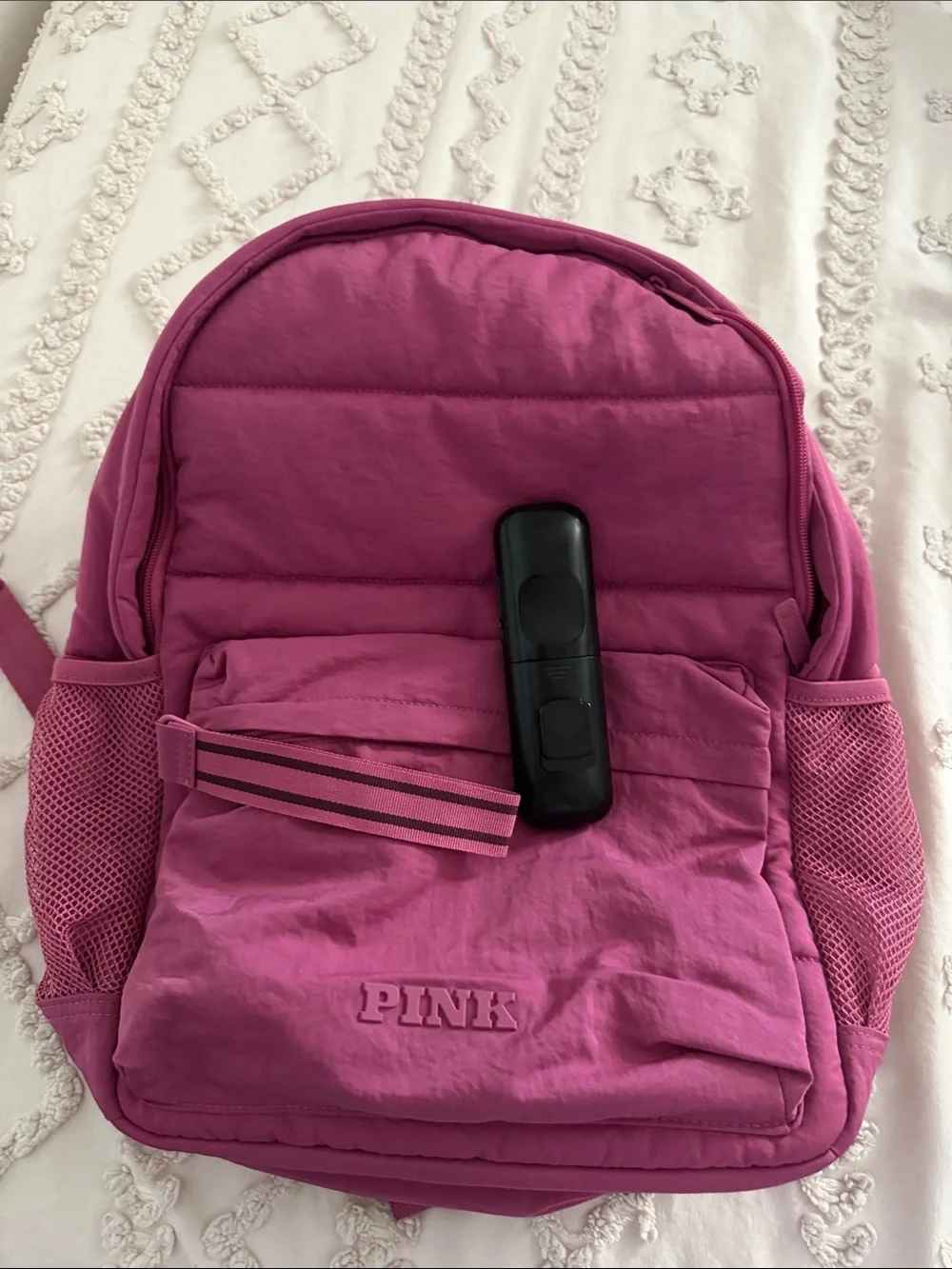 PINK Victoria's Secret Magenta Quilted Front Backpack